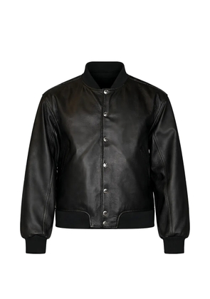 Les Hommes Urban Hammered Bomber button-fastening jacket - Black