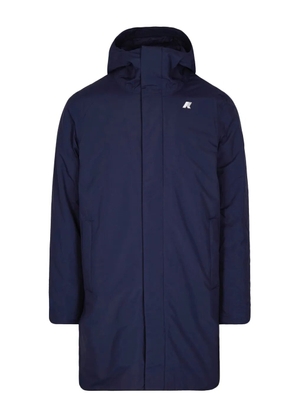 K-Way hooded long-sleeves coat - Blue