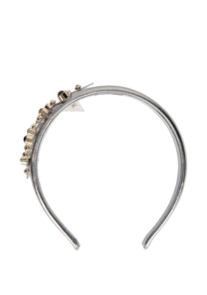 RED(V) embellished hairband - Silver