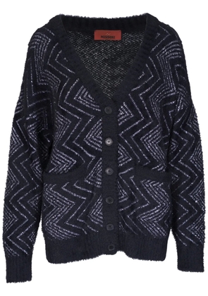 Missoni zigzag-woven buttoned cardigan - Black