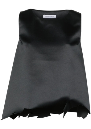 Viktor & Rolf raw-cut hem top - Black