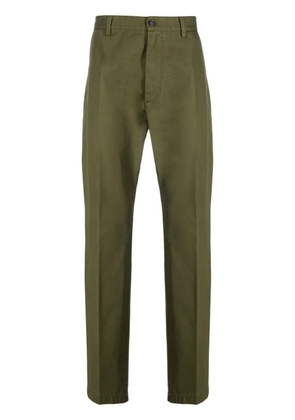 DSQUARED2 logo-print cotton straight-leg trousers - Green