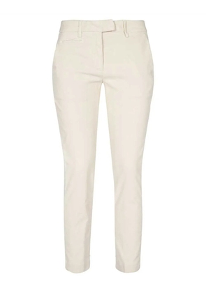 DONDUP cotton-blend slim trousers - White