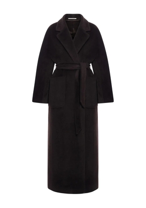 Tagliatore belted alpaca wool coat - Brown