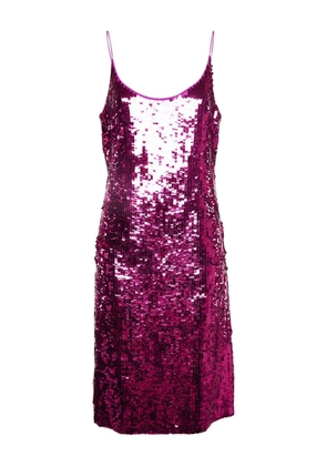Oscar de la Renta Pre-Owned sequin-embellished dress - Purple