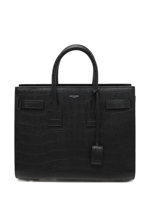 Saint Laurent Pre-Owned 2014 small Sac De Jour croc-embossed leather tote bag - Black