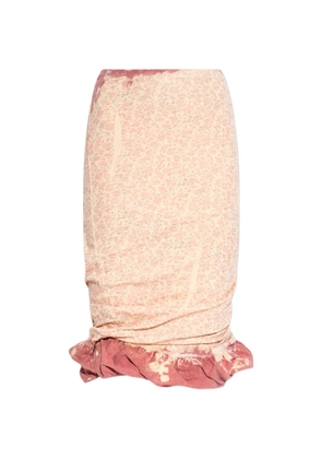 Diesel O-Pale ruffled skirt - Neutrals