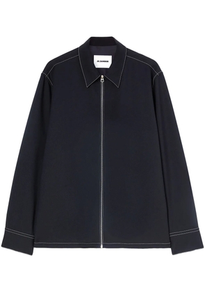 Jil Sander zip-up shirt jacket - Blue