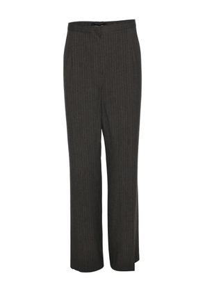 ELENA MIRO` striped waistband trousers - Brown