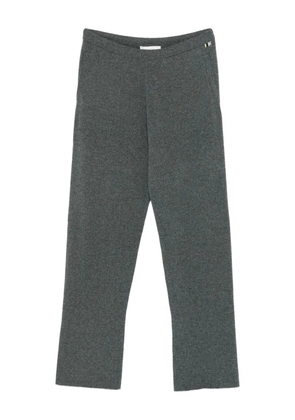 extreme cashmere embroidered-logo knitted trousers - Grey