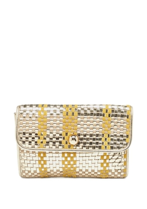 Kate Spade Interwoven clutch bag - Silver