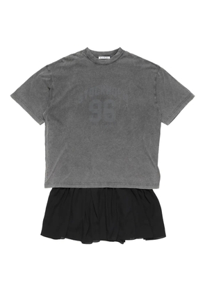 Acne Studios graphic-print T-shirt dress - Grey