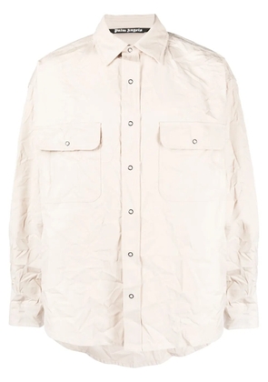 Palm Angels logo-print long-sleeve shirt - Neutrals
