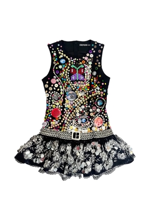 Chopova Lowena Skyhawk beaded embellished dress - Black