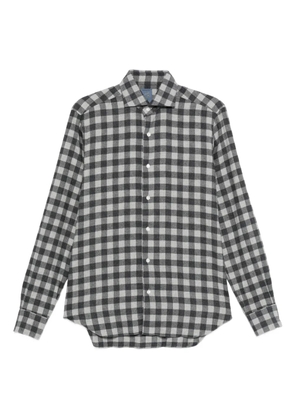 Barba check-pattern shirt - Black