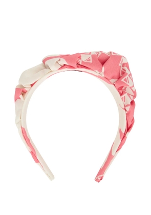 RED(V) gathered-printed hairband - Neutrals