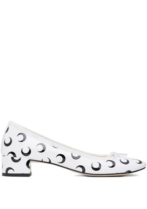 Repetto x Marine Serre 30mm Camille Moon pumps - White