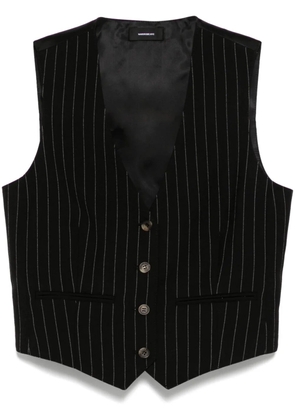 WARDROBE.NYC striped waistcoat - Black