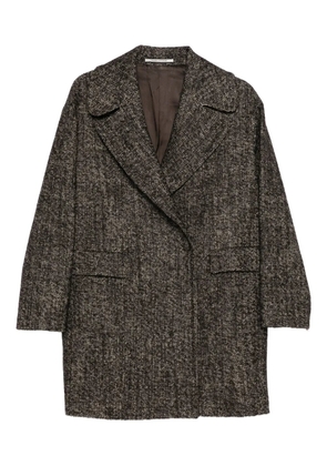 Tagliatore wide-lapel double-breasted coat - Brown
