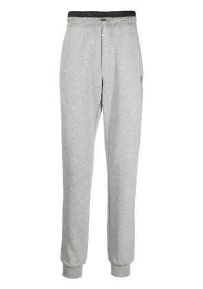 Philipp Plein contrasting-waistband sweatpants - Grey