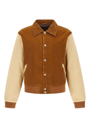 Wales Bonner Homecoming corduroy baseball jacket - Brown