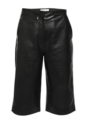 Nanushka Pre-owned faux-leather cropped trousers - Black