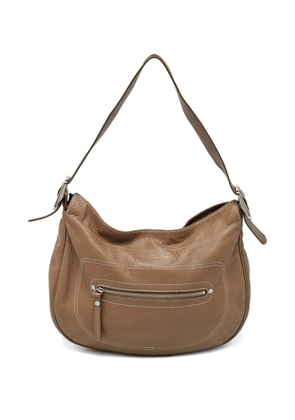 Longchamp Hobo leather shoulder bag - Brown