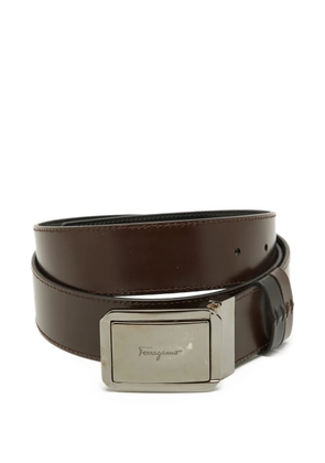 Ferragamo Pre-Owned reversible leather belt - Black