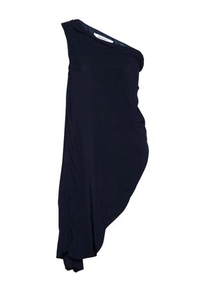 Badgley Mischka Pre-owned draped asymmetric mini dress - Blue