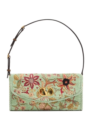 Valentino Garavani small DeVain embroidered shoulder bag - Green