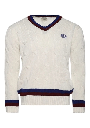 BODE Tennis cotton sweater - White