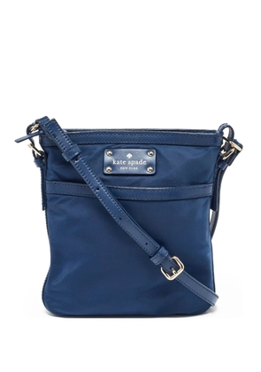 Kate Spade pre-owned logo-appliqué cross body bag - Blue