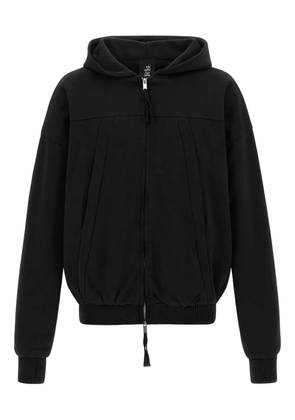 Thom Krom zip-fastening cotton hoodie - Black
