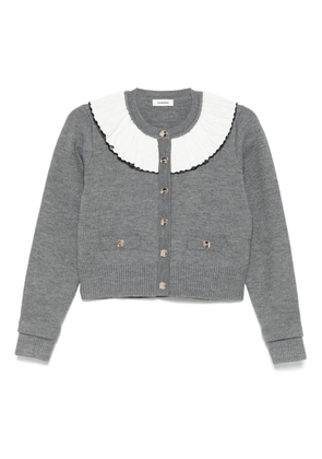 SANDRO round-collar cardigan - Grey