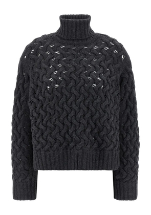 P.A.R.O.S.H. braided wool high-neck sweater - Grey