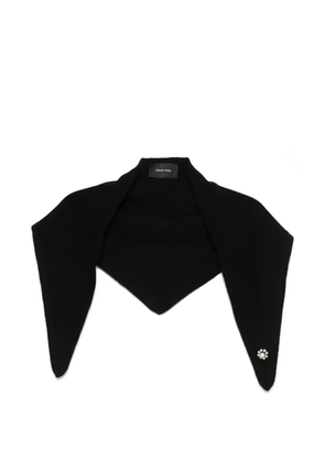 Simone Rocha embellished neckerchief - Black