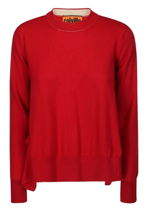 colville round neck long sleeve jumper - Red