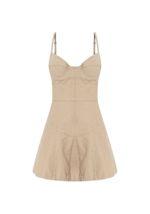 DSQUARED2 bustier-style flared dress - Neutrals