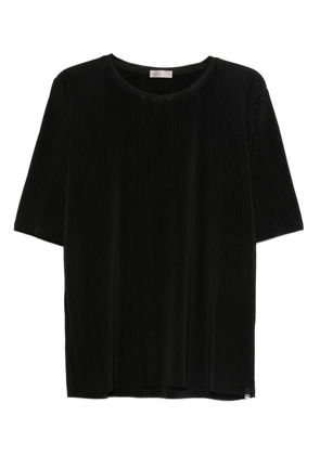 Herno pleated short-sleeve T-shirt - Black
