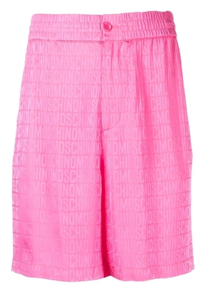 Moschino logo-print track shorts - Pink