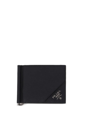 Prada logo plaque wallet - Black