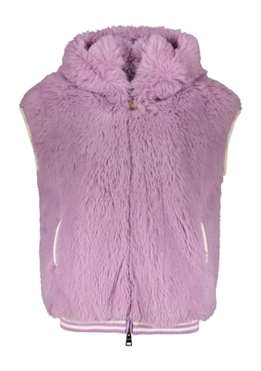 Herno hooded textured gilet - Purple