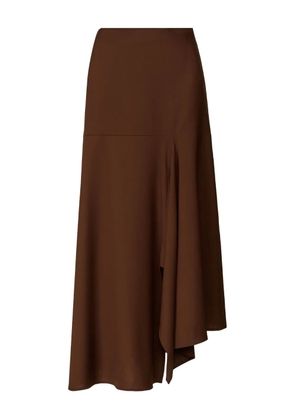 Fabiana Filippi wool-blend asymmetric maxi skirt - Brown