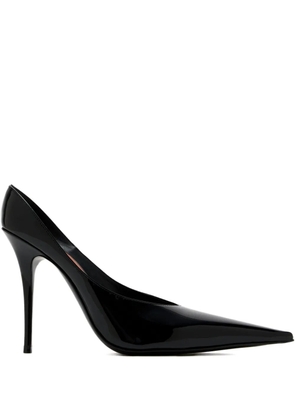 Amina Muaddi 105mm leather pumps - Black