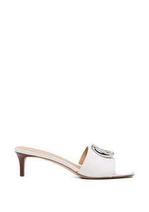 Michael Kors 40mm logo kitten heel sandals - White