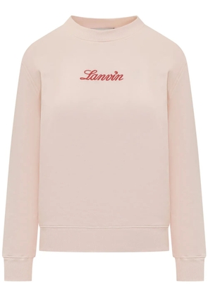 Lanvin embroidered-logo sweatshirt - Pink