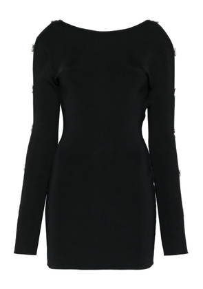 David Koma cut-out long-sleeve mini dress - Black