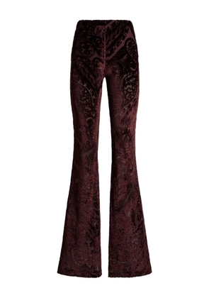 ETRO jacquard chenille flared trousers