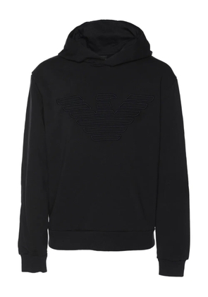 Emporio Armani Pre-Owned logo-detail long-sleeve hoodie - Blue