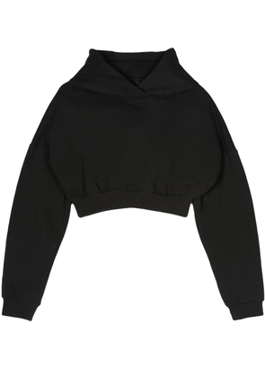 ENTIRE STUDIOS organic-cotton cropped hoodie - Black